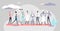 Jobs vector illustration. Flat tiny various work occupation persons concept