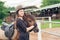 Jockey girl and her horse