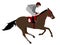 Jockey riding race horse illustration 4