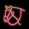 Jockey Saddle neon glow icon illustration