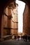 Jodhpur, India - January 1, 2015: Unidentified people walk through a gate at Mehrangarh Fort