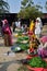 Jodhpur, India - January 2, 2015: Indian people shopping at typical vegetable street market in India