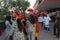 Jodhpur,Rajasthan, India - 19.10.2019 : Baraat. Ladies wearing wedding turbans, dancing in Joy, happiness for celebration of