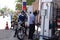 Jodhpur, Rajasthan, India - May 20 2020: People coming out on petrol gas station to refueling, City reopen after ease the lock