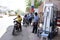 Jodhpur, Rajasthan, India - May 20 2020: People coming out on petrol gas station to refueling, City reopen after ease the lock