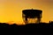 Jodrell Bank Observatory. The Lovell Radio Telescope at sunrise