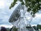 Jodrell Bank Radio telescope in the rural countryside of Cheshire England