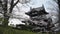 Joetsu Castle view during cherry blossom