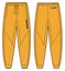 Jogger bottom Pants design flat sketch vector illustration, Track pants concept with front and back view, Sweatpants for running,