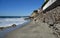 Jogger on Pearl Street Beach along the Southern California coastline in South Laguna Beach.