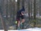 Jogger stumbles in snow