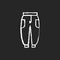 Joggers chalk white icon on dark background