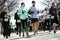 Joggers, South Boston, St. Patrick\'s Day Road Race, South Boston, Massachusetts, USA