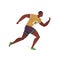 Jogging person. Runner in motion. Running men sports background. People runner race, training to marathon, jogging and