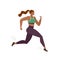Jogging prson. Runner in motion. Running women sports background. People runner race, training to marathon, jogging and running il