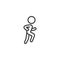 Jogging run exercise line icon