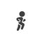 Jogging run exercise vector icon