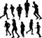 Jogging silhouettes