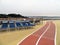 Jogging trail on a cruise ship deck