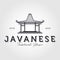 Joglo, Javanese traditional house vector design illustration