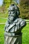 Johannes Brahms bust in a park in Baden-Baden