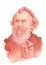 Johannes Brahms Watercolour Sketch Portrait