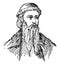 Johannes Gutenberg, vintage illustration