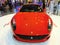 Johannesburg , South Africa - Feb 29 2020 : Front view of a grand new red Ferrari in an exhibition in Sandton