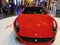 Johannesburg , South Africa - Feb 29 2020 : Front view of a grand new red Ferrari in an exhibition in Sandton