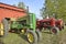 John Deere and Farmall tractors