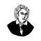 John Keats.Vector portrait of John Keats.