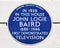 John Logie Baird Plaque in Soho, London, UK