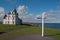 John O' Groats Hotel and new Signpost, John O' Groats Hotel, Caithness, Scotland, UK.