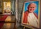 John Paul II portrait in the San Sebastian church