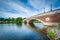 The John W Weeks Bridge and Charles River in Cambridge, Massachusetts.