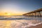 Johnnie Mercers Fishing Pier at sunrise in Wrightsville Beach east of Wilmington,North Carolina,United State.