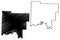 Johnson County, Arkansas U.S. county, United States of America,USA, U.S., US map vector illustration, scribble sketch Johnson