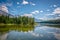 Johnson lake near Minnewanka lake in Banff National Park, Alberta, Rocky Mountains Canada
