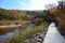 Johnson Shut-in State Park walkway to the shut-ins in the Autumn