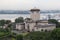 JOHOR BAHRU, MALAYSIA - November 20, 2019. Aerial view to The Sultan Ibrahim Building is a former state secretariat