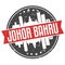 Johor Bahru Malaysia Round Travel Stamp Icon Skyline City Design Seal Badge Illustration Clipart.