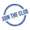 JOIN THE CLUB text written on blue grungy round stamp