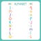 Join each capital letter with the lowercase letter. From I to Q. Worksheet for kindergarten and preschool. Exercises for children