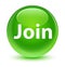 Join glassy green round button