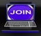 Join On Laptop Shows Registered Membership Or Volunteer Online