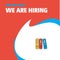 Join Our Team. Busienss Company Files We Are Hiring Poster Callout Design. Vector background