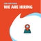 Join Our Team. Busienss Company Location We Are Hiring Poster Callout Design. Vector background