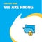 Join Our Team. Busienss Company Locked folder We Are Hiring Poster Callout Design. Vector background