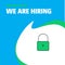 Join Our Team. Busienss Company Locked We Are Hiring Poster Callout Design. Vector background