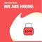 Join Our Team. Busienss Company Locked We Are Hiring Poster Callout Design. Vector background